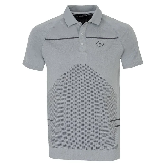 J.Lindeberg Jimmy Seamless Golf Polo Light Gray Melange – 23 Men