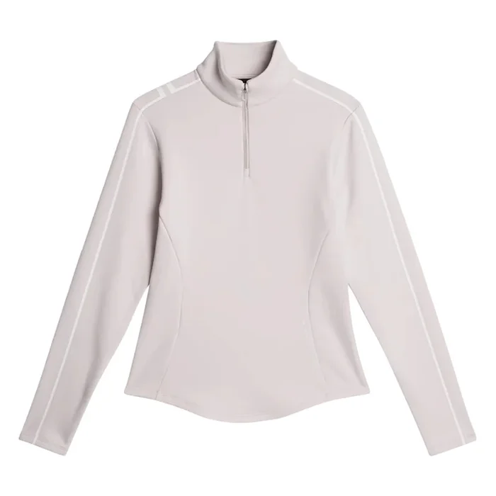 J.Lindeberg Nefe Quarter Zip Mid Layer Golf Pullover Grey Lilac – FW25 Women