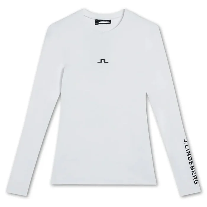 J.Lindeberg Tekla Crew Neck Top Golf Baselayer White – 23 Women