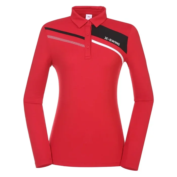 JDX America X-Swing Golf Polo Dark Red – FW21 Women