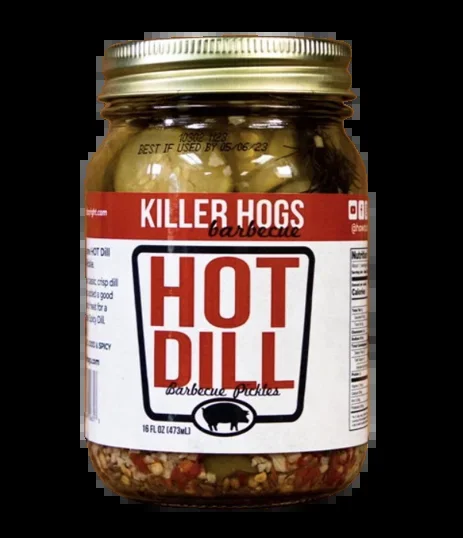 Killer Hogs Barbecue HOT Dill Pickles 16oz