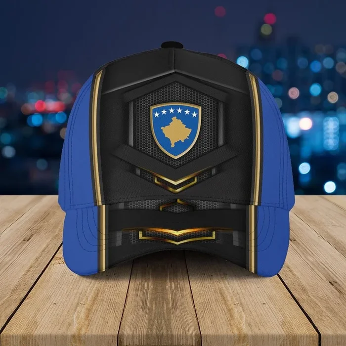 Kosovo Coat Of Arms & Flag Unisex Cap – Fanshubus.com
