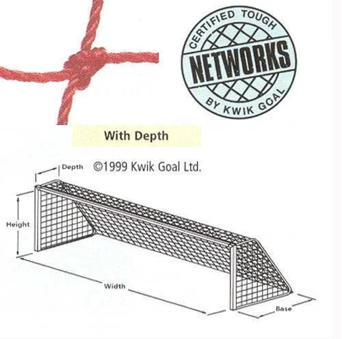 Kwik Goal 0050A 3MM Twisted Polyethylene Soccer Net Each
