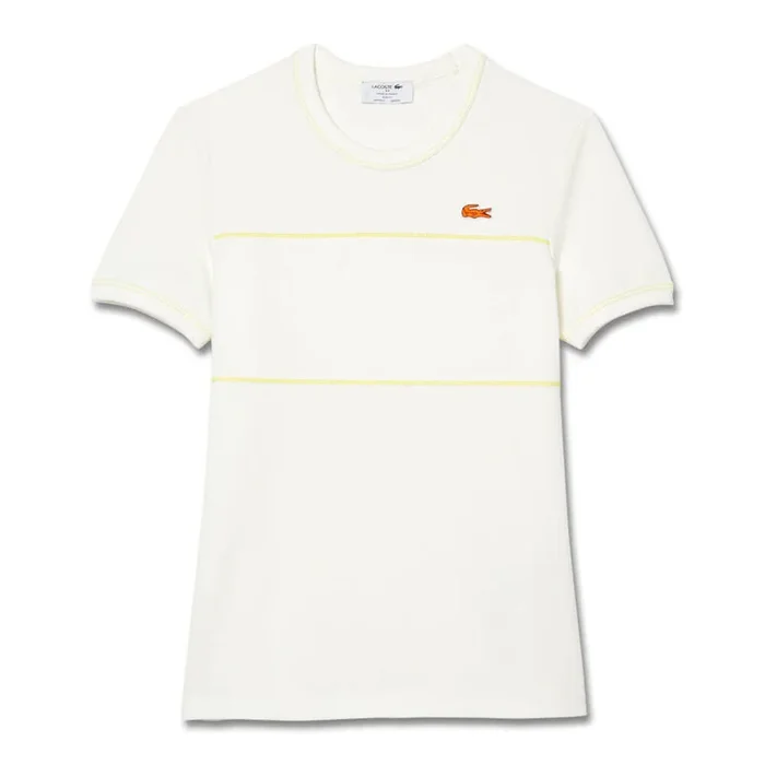 Lacoste French Made Organic Cotton Pique Golf T-Shirt Off White – SS23 Women