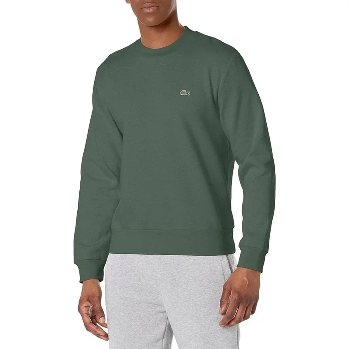 Lacoste Organic Brushed Cotton Golf Sweater Sequoia Green – FW23 Men