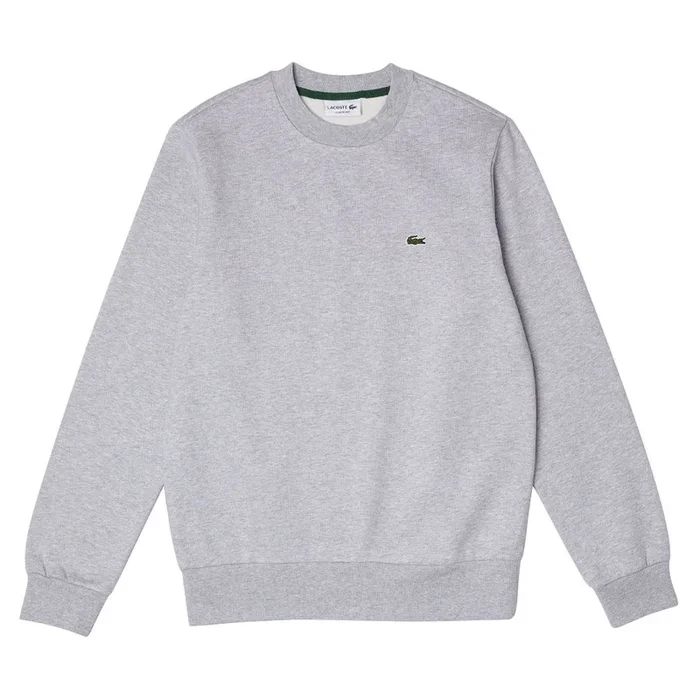 Lacoste Organic Brushed Cotton Golf Sweater Silver Gray – FW23 Men