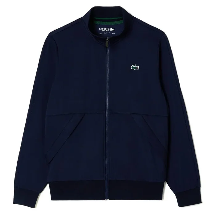 Lacoste Recycled Fiber Zipped Tennis Golf Jacket Navy Blue – FW23 Men