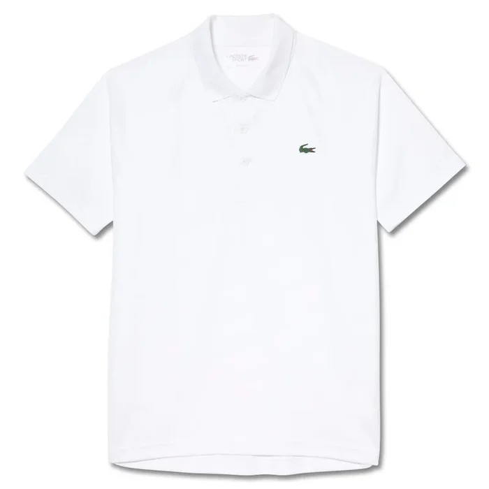 Lacoste Sport Breathable Abrasion-Resistant Interlock Golf Polo White – SS23 Men