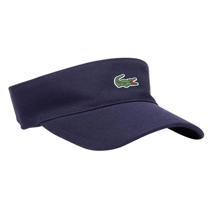 Lacoste Sport Pique and Fleece Tennis Golf Visor Navy – 23 Unisex