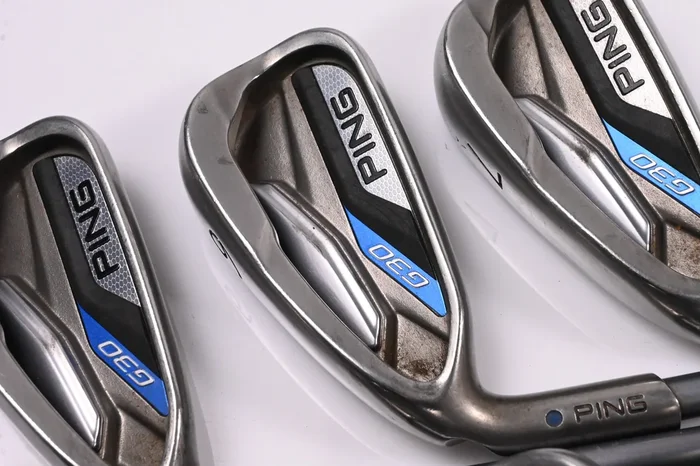Left Hand Ping G30 Irons / 5-PW / Blue Dot / Regular Flex Ping TFC 419 Shafts