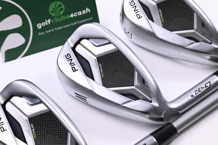 Left Hand Ping G430 Irons / 7-PW+50° / Blue Dot / Senior Flex Ping Alta Quick 35