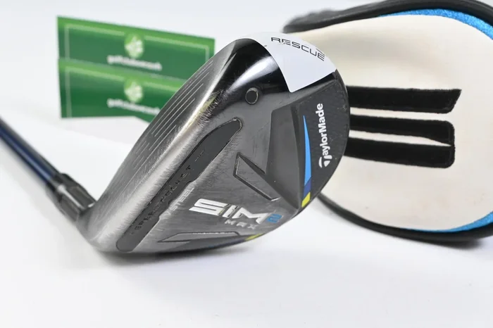 Left Hand Taylormade SIM2 Max #4 Hybrid / 22 Degree / Regular Flex Fujikura