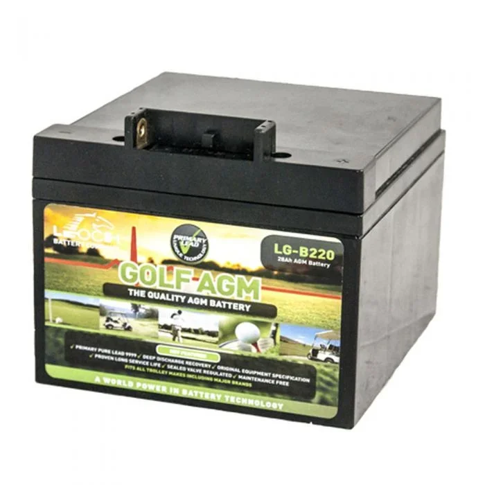 Leoch LG-B220 12v 28Ah AGM 27 Hole Golf Battery – PowaKaddy Compatible