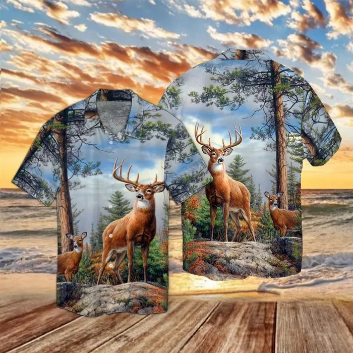 Love Deer Hunting Hawaiian Shirt For Men Women- For men and women – Fanshubus – Fanshubus.com