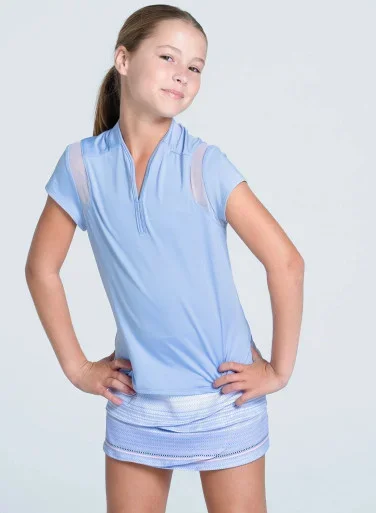 Lucky In Love On Par Short Sleeve Shirt Blue / Lavender
