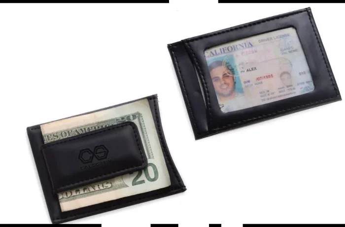 LuxLeather Golf Money Clip Wallet