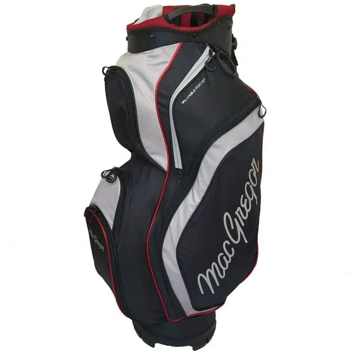 MacGregor Response 9.5 Inch Cart Bag – Black/Silver