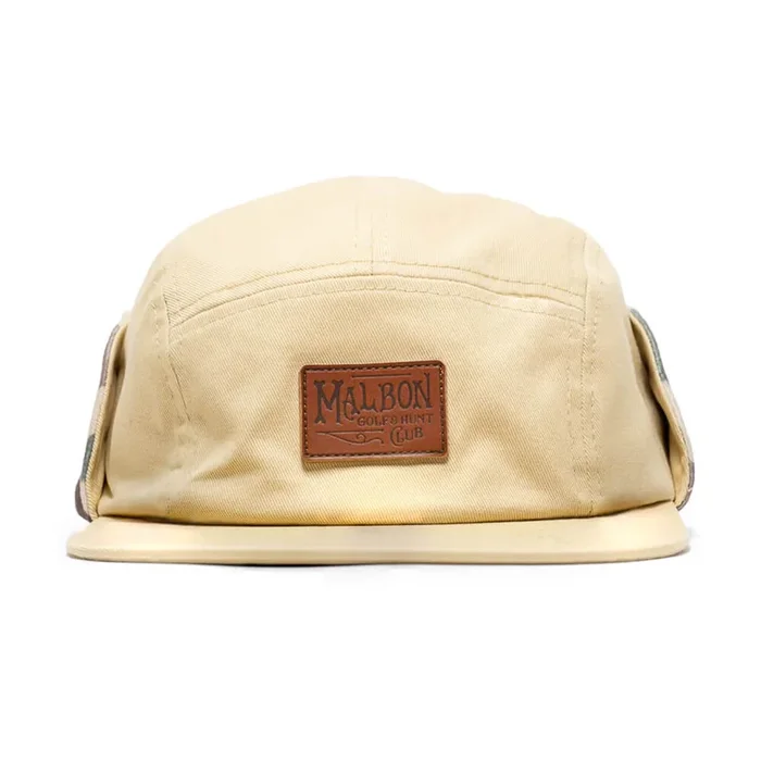 Malbon Blind Ear Flap 5 Panel Golf Cap Sand – FW24 Men