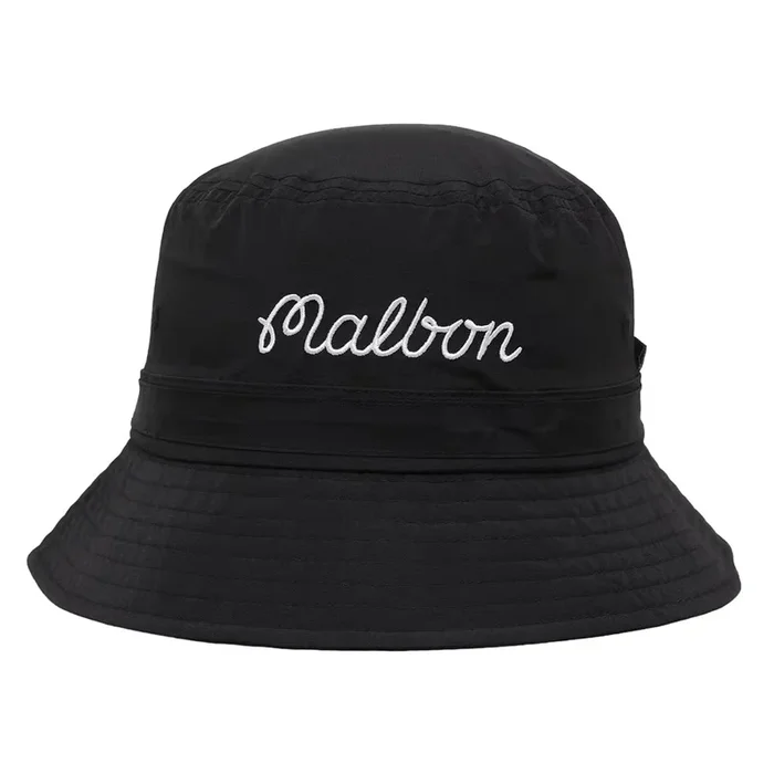 Malbon Evergreen Nylon Golf Bucket Hat Black – FW24 Men