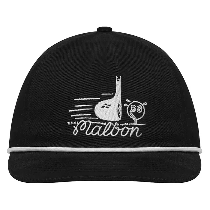 Malbon Punch Shot Cotton Twill Rope Golf Cap Black – FW24 Men