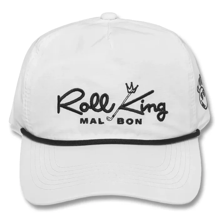 Malbon Roll King Nylon Rope Golf Cap White – FW24 Men