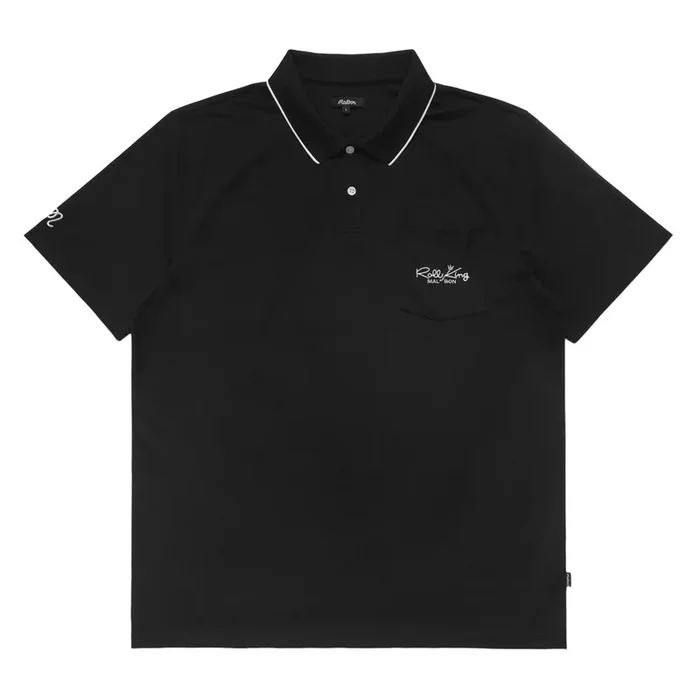 Malbon Roll King Performance Pique Golf Polo Black – FW24 Men