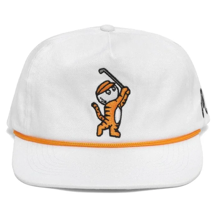 Malbon Tiger Buckets Snapback Golf Cap White – 23 Men