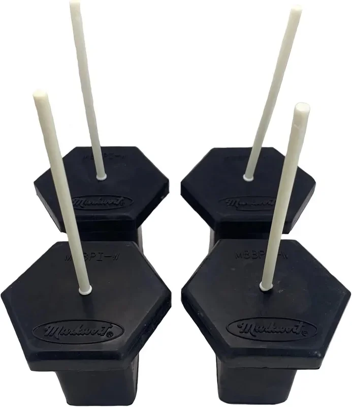 Markwort 4 Pack Black Base Plug With White Indicator