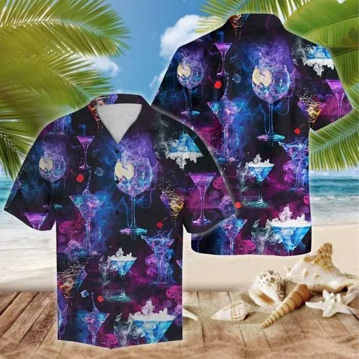 Martini Cocktail Color Purple Amazing Design Hawaiian Shirt For Men Women – For men and women – Fanshubus – Fanshubus.com