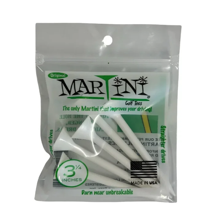 Martini Tees 3 1/4″ White – 5 CT