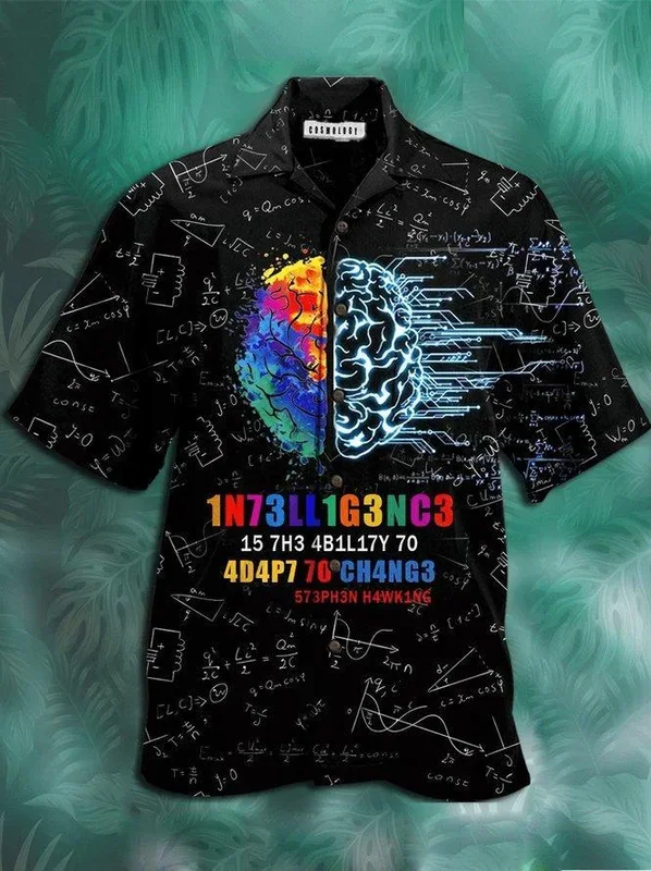 Math Brain Hawaiian Shirt For Men Women- For men and women – Fanshubus – Fanshubus.com