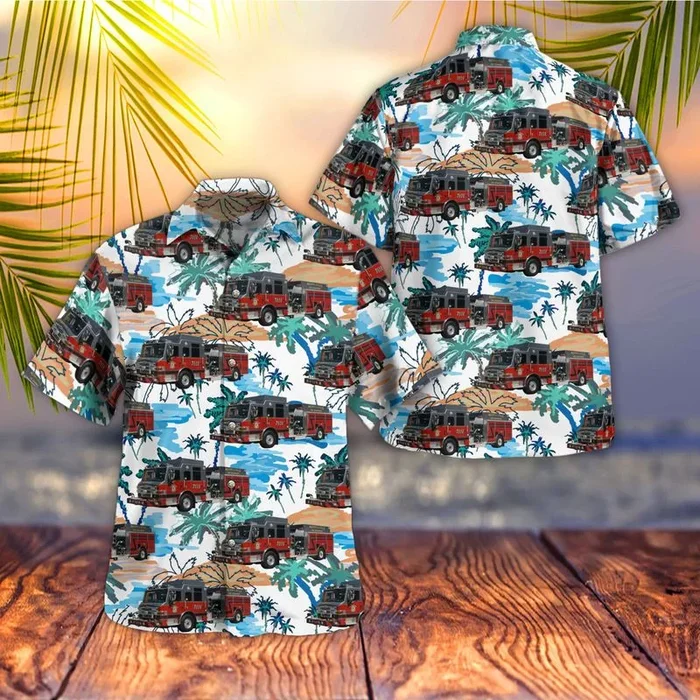 Merriville Fire Department, Lake county Indiana New Engine 7111 Hawaiian Shirt – Fanshubus.com