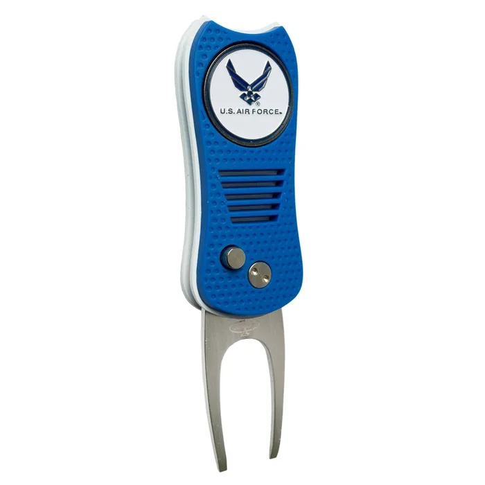 Military Switchblade Divot Repair Tool with Double-Sided Removable Magnetic Ball Marker (US AIR FORCE)