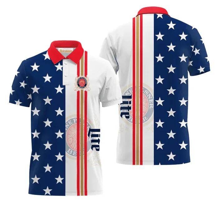 Miller Lite Fourth Of July Polo Shirt – Fanshubus.com