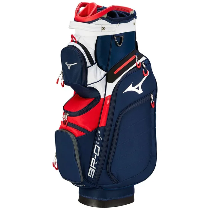 Mizuno BR-D4C Cart Bag – Navy/Red