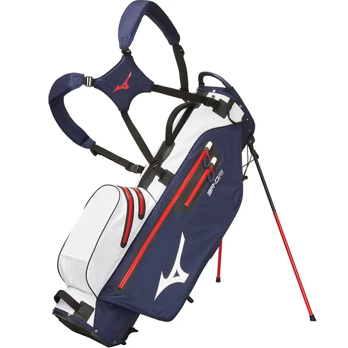 Mizuno BR-DRI Waterproof Stand Bag – Navy/White