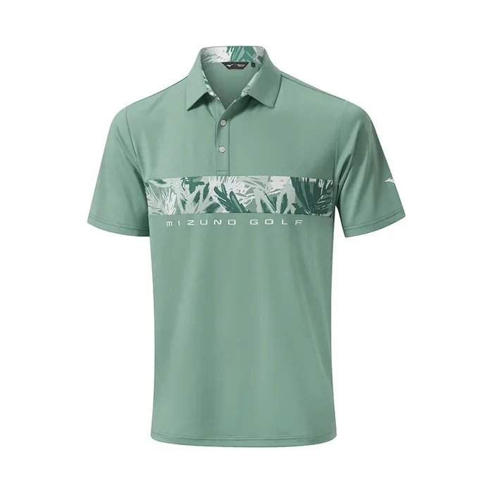Mizuno Cali Stripe Polo / Canton Green