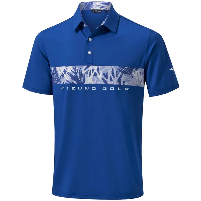 Mizuno Cali Stripe Polo Shirt – Blue