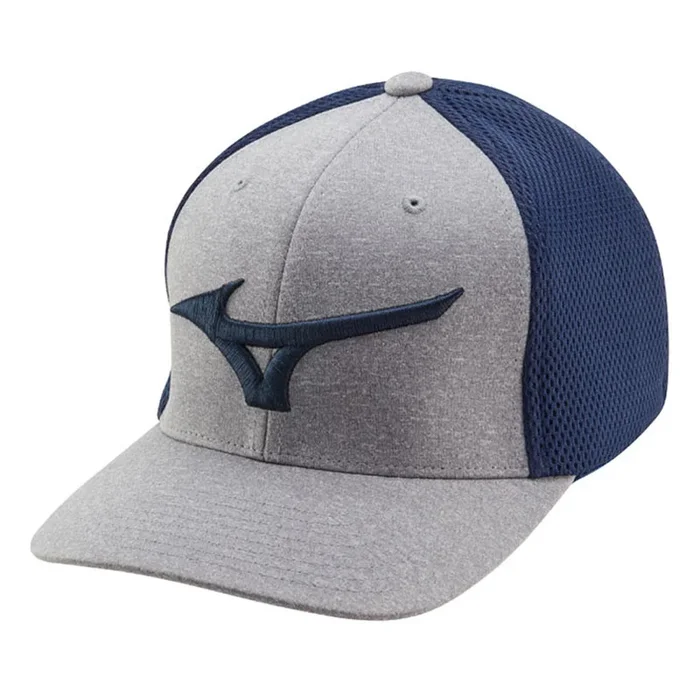 Mizuno Fitted Meshback Cap – Navy/Grey