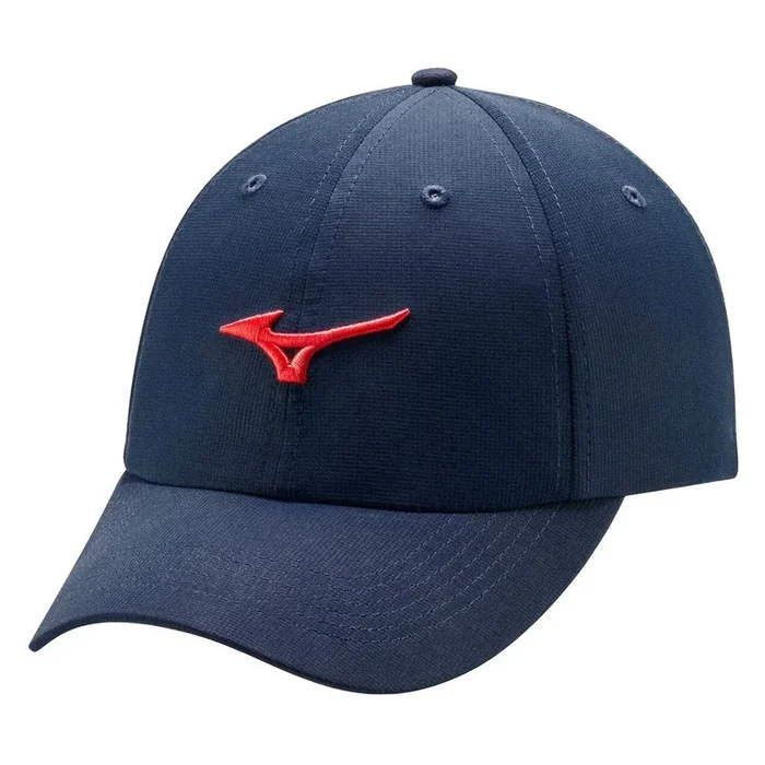 Mizuno Tour Adjustable Lightweight Golf Cap Navy/Red – 22 Men