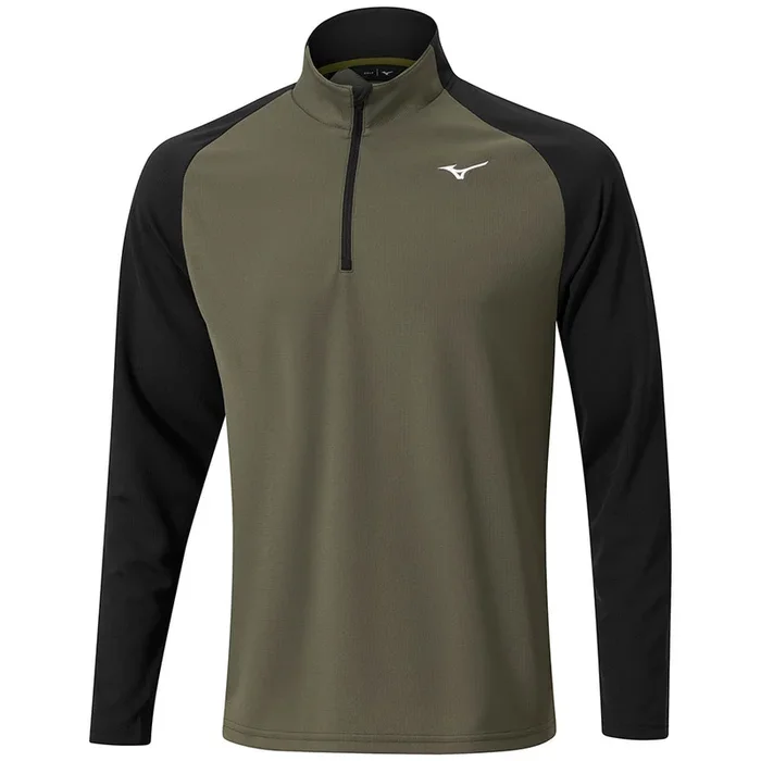Mizuno Winter Breeze Bloc 1/4 Zip Pullover – Olive