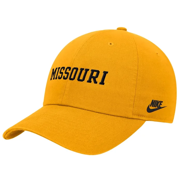 Mizzou Tigers Nike® 2025 Club Adjustable Missouri Gold Vault Paw Hat