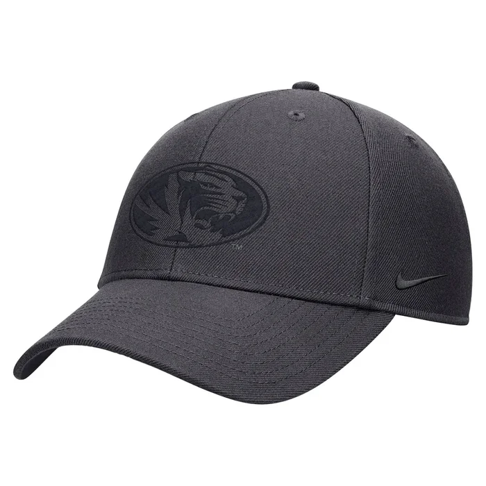 Mizzou Tigers Nike® 2025 Club Adjustable Oval Tiger Head TPU Weld Grey Hat