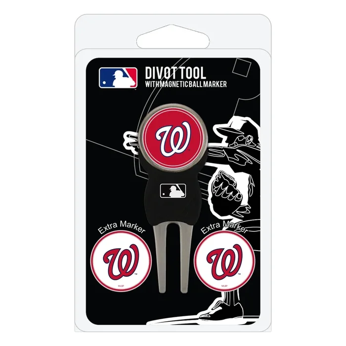MLB Cool Divot Tool with Removable Magnetic Golf Ball Marker (Washington Nationals)
