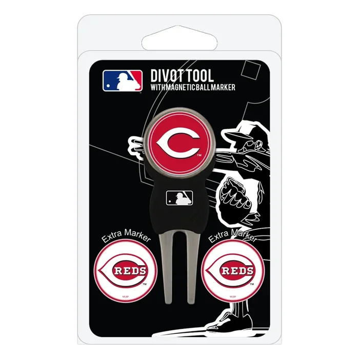 MLB Unisex Cool Divot Tool with Golf Ball Marker (Cincinnati Reds)
