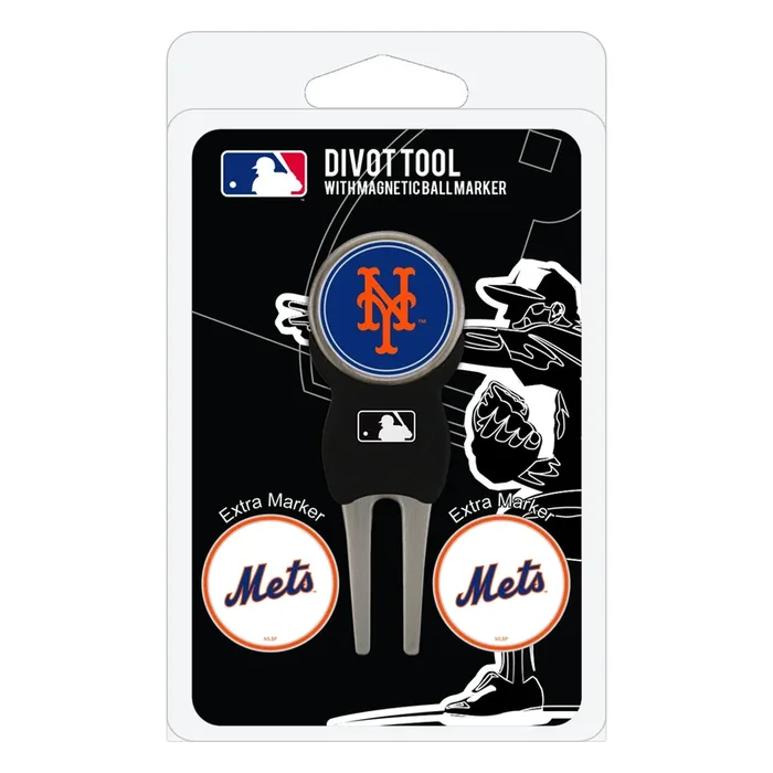 MLB Unisex Cool Divot Tool with Golf Ball Marker (New York Mets)