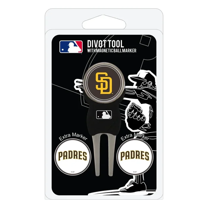 MLB Unisex Cool Divot Tool with Golf Ball Marker (San Diego Padres)