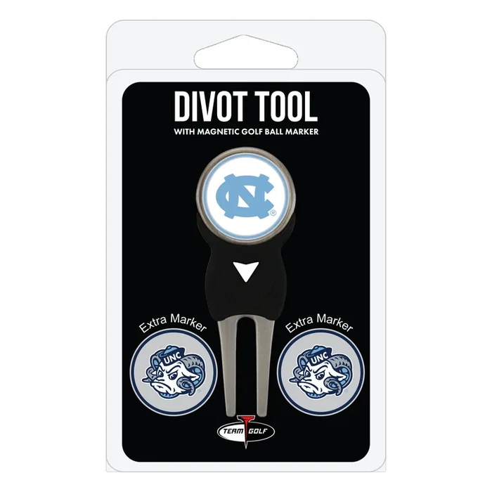 NCAA Personalized Divot Tool with 3 Double-Sided Golf Ball Marker (UNC Tar Heels)