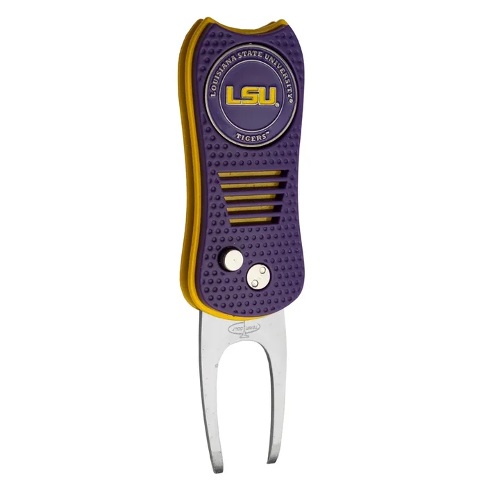 NCAA Professional Switchblade Divot Repair Tool with Double-Sided Ball Marker (LSU Tigers)