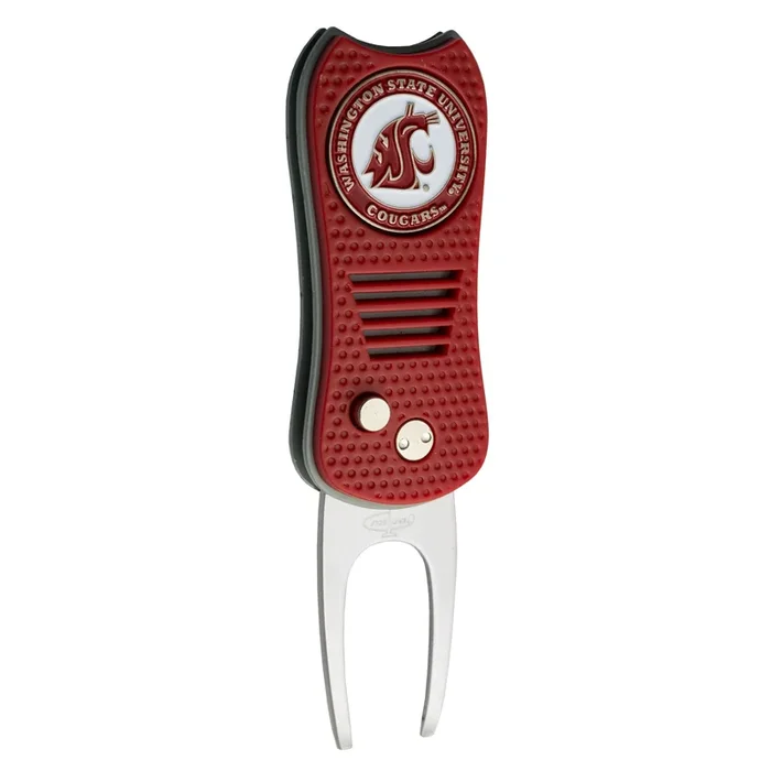 NCAA Professional Switchblade Divot Repair Tool with Double-Sided Ball Marker (Washington State Cougars)